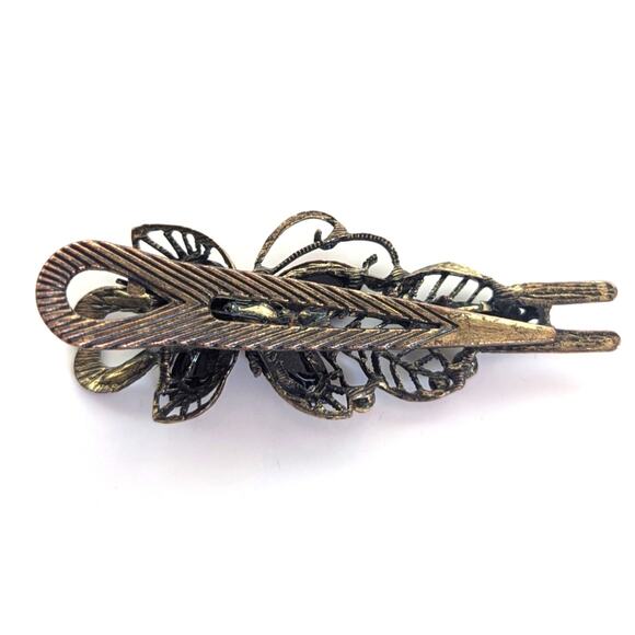 Stunning Y2K Style Butterfly Rhinestone Ornate Boho Hair Clip Barrette - Picture 2 of 3